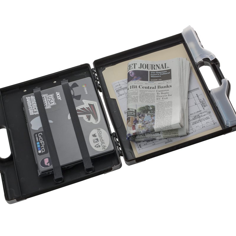 Officemate Carry All Clipboard Storage Box, Letter/Legal Size, Black and Gray (83324), 1 - Image 4